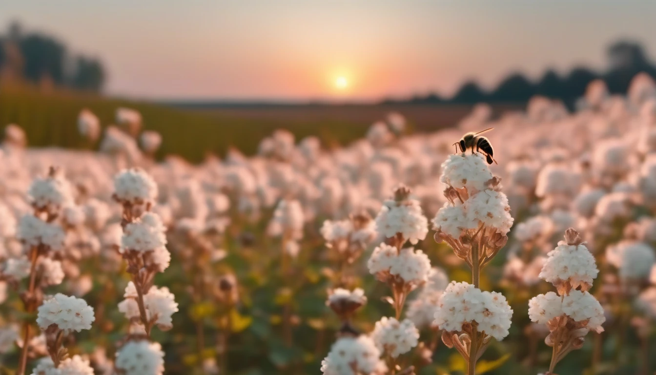 Buckwheat field in bloom with pink-white flowers