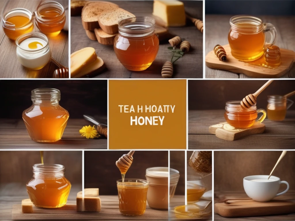 Daily honey uses: tea, toast, yogurt, smoothie