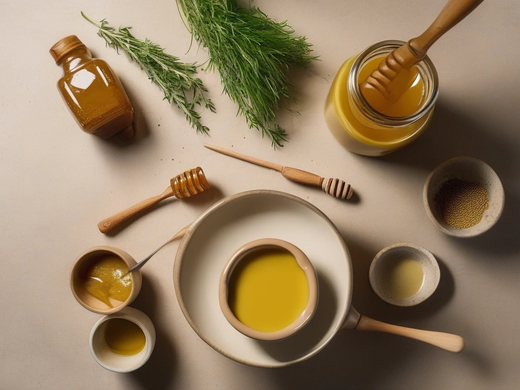 Whisk swirling through honey mustard dressing