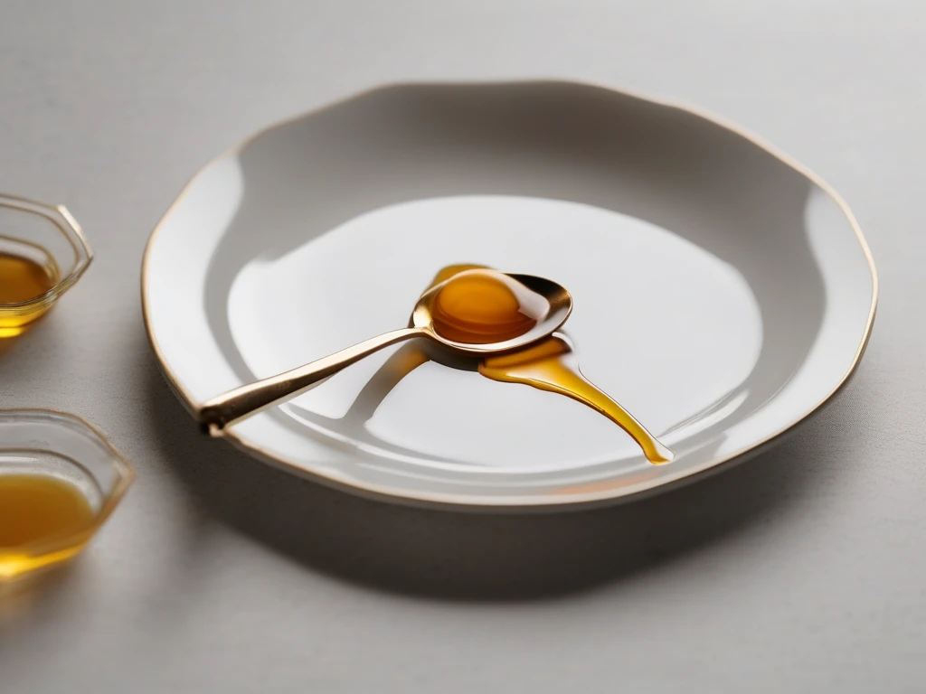 Teaspoon of honey with macro tracking notebook for keto diet