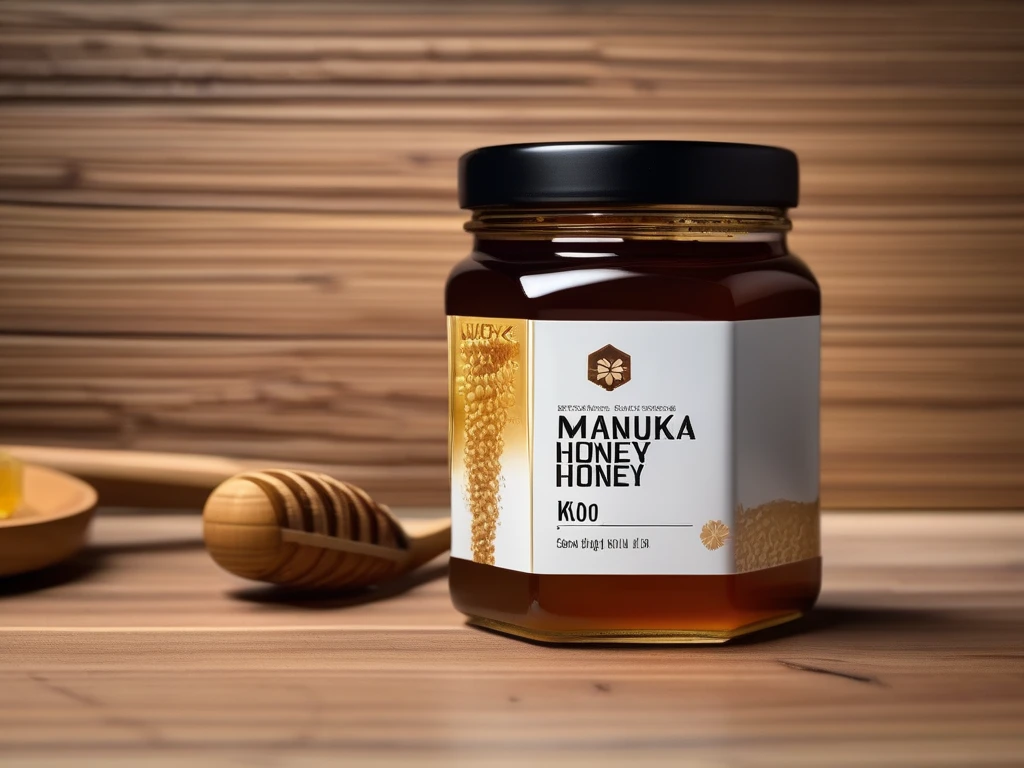 Manuka honey jar with UMF certification label